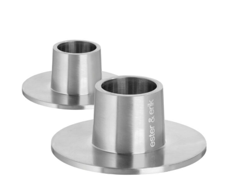 Ester & Erik Kerzenhalter für Stabkerzen silber matt